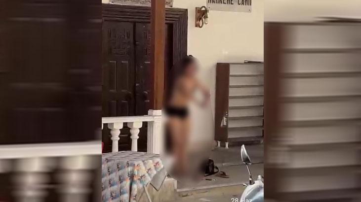 Balıkesir’de cami önünde soyundu! Gözaltına alınıp işlem yapıldı