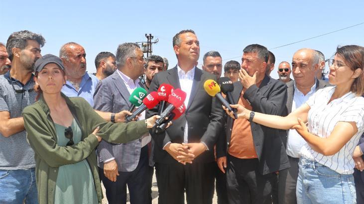 CHP heyeti, Mardin ve Diyarbakır sınırındaki yangın bölgesine gitti