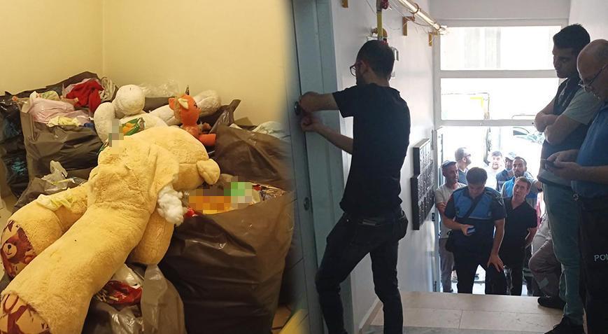 Ekipleri dehşete düşüren görüntü! Evden, 1 ton çöp çıktı