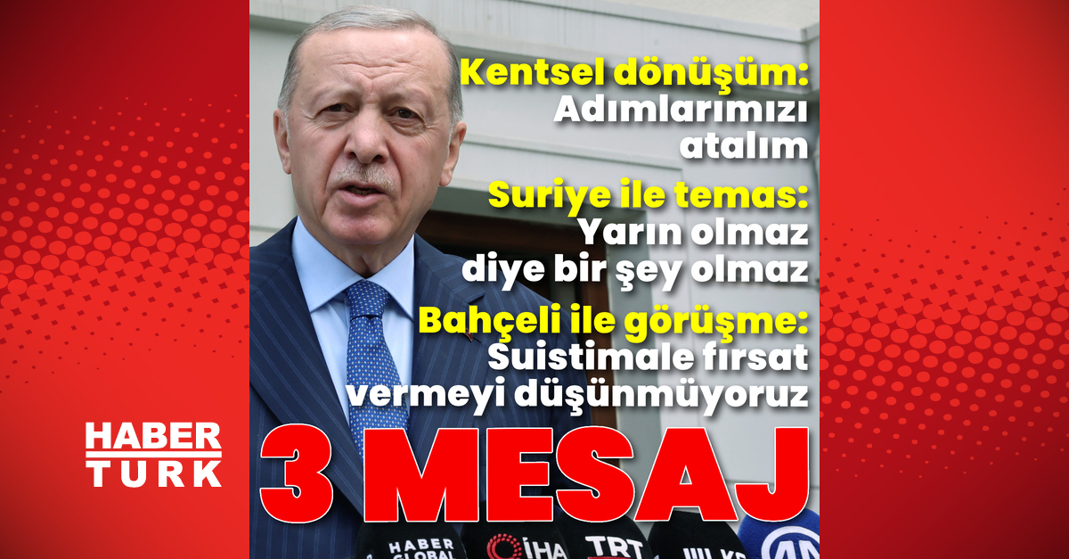 Son dakika: Cumhurbaşkanı Erdoğan'dan açıklamalar