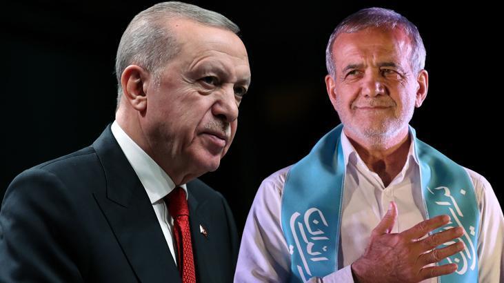 Cumhurbaşkanı Erdoğan’dan yeni İran Cumhurbaşkanı Pezeşkiyan’a tebrik telefonu