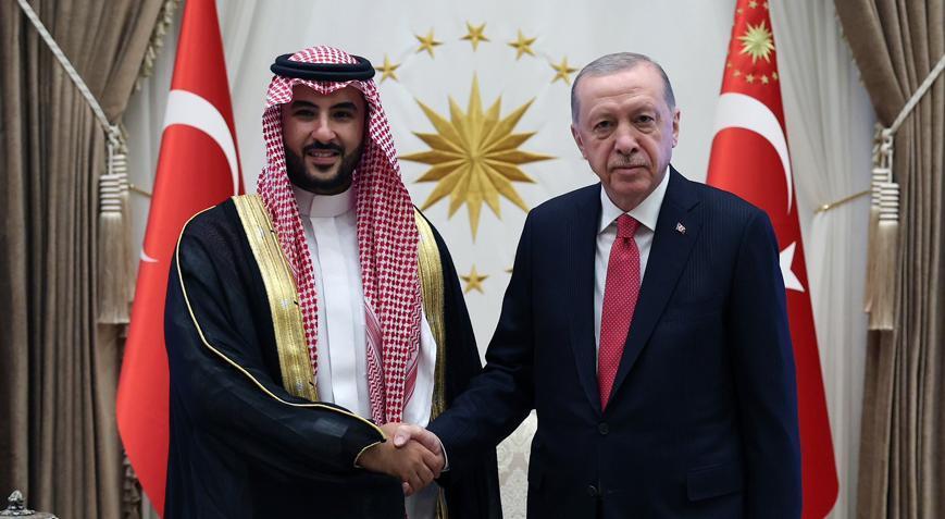 Erdoğan, Suudi Arabistan Savunma Bakanı’nı kabul etti