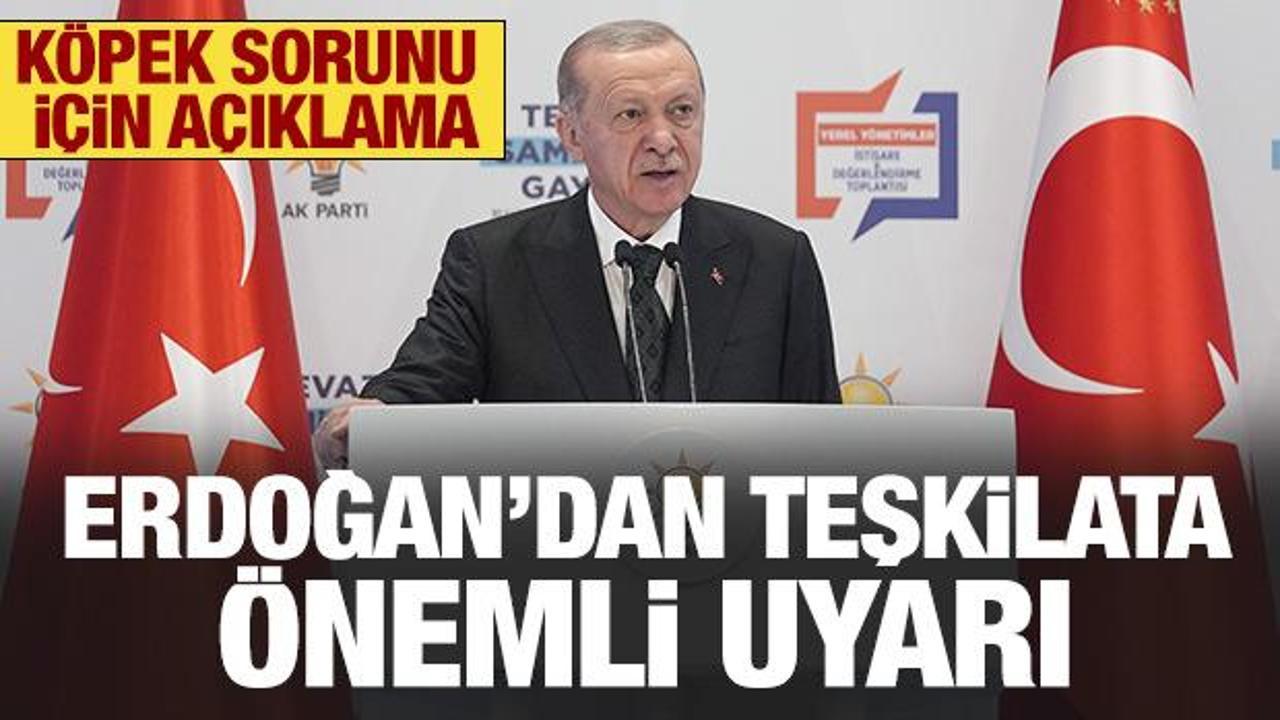 Erdoğan’dan teşkilata net uyarı! Sokak köpeği sorunu için açıklama