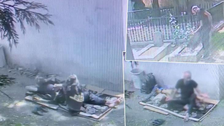 İstanbul’un göbeğinde şok görüntü! Güpegündüz şehit mezarını kazdı! ‘1453’ detayı…