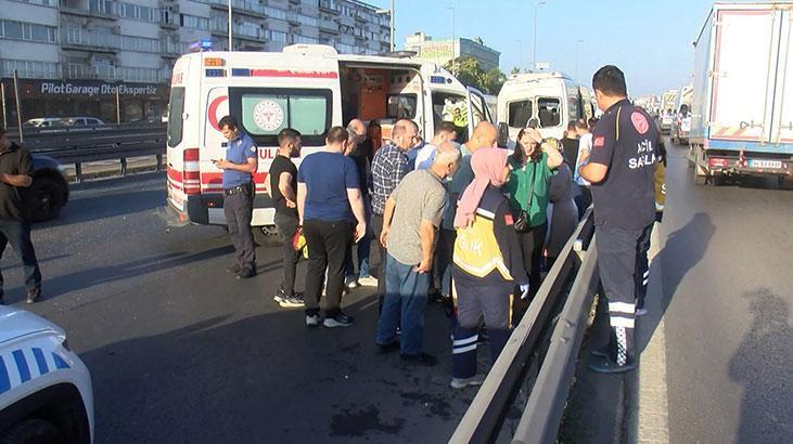 Küçükçekmece’de zincirleme kaza: 13 yaralı