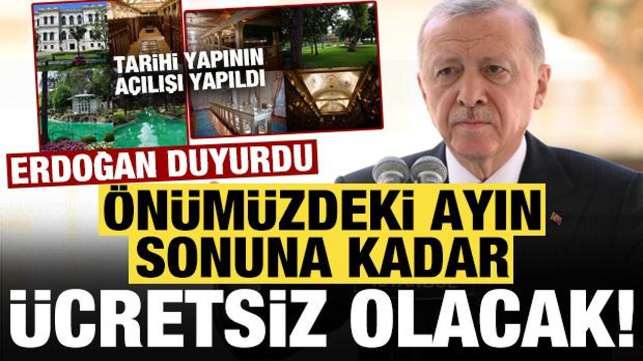 Son dakika: Başkan Erdoğan duyurdu! Önümüzdeki ay sonuna kadar ücretsiz…