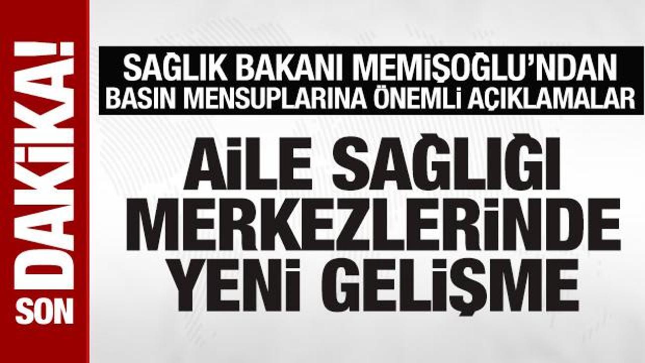 Bakan Memişoğlu’ndan basın mensuplarına önemli açıklamalar