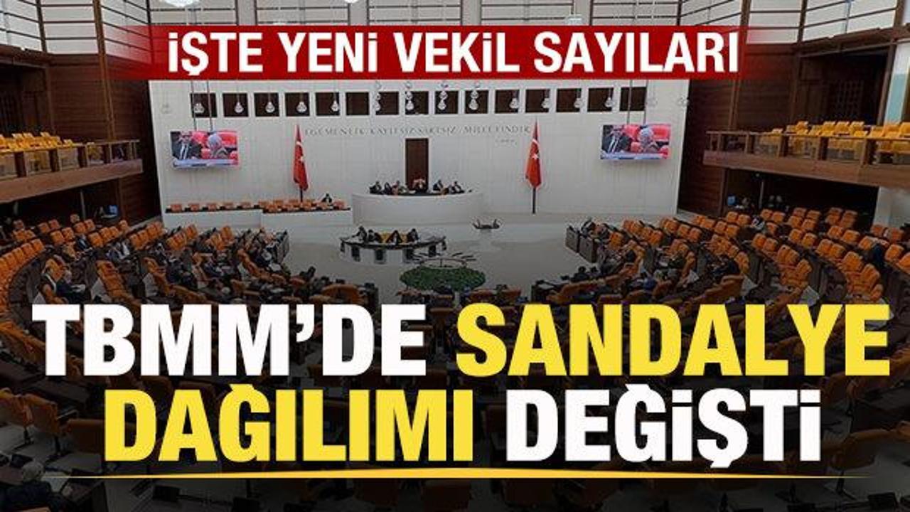 TBMM’de sandalye dağılımı değişti! İşte yeni vekil sayıları