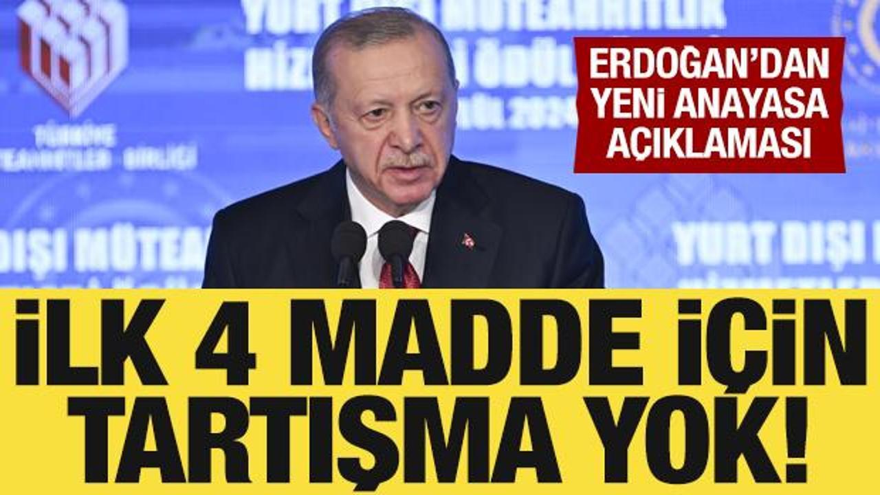 Cumhurbaşkanı Erdoğan’dan yeni anayasa açıklaması