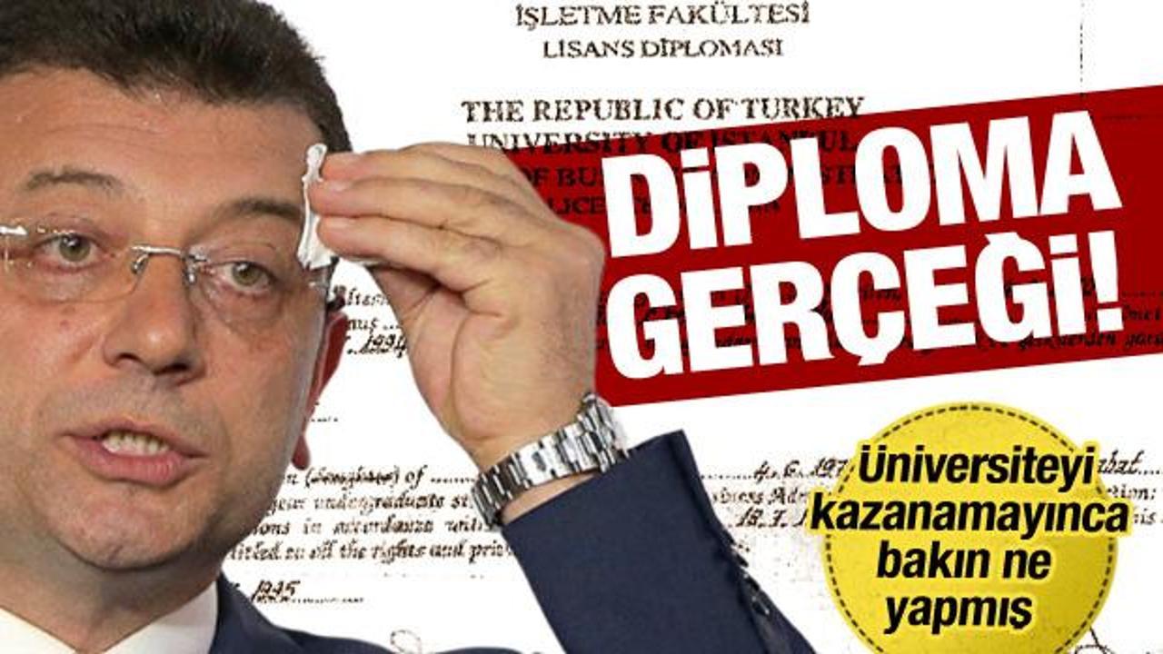 İmamoğlu’nun diploma gerçeği… Üniversiteyi kazanamayınca Kıbrıs formülü nasıl işletildi?