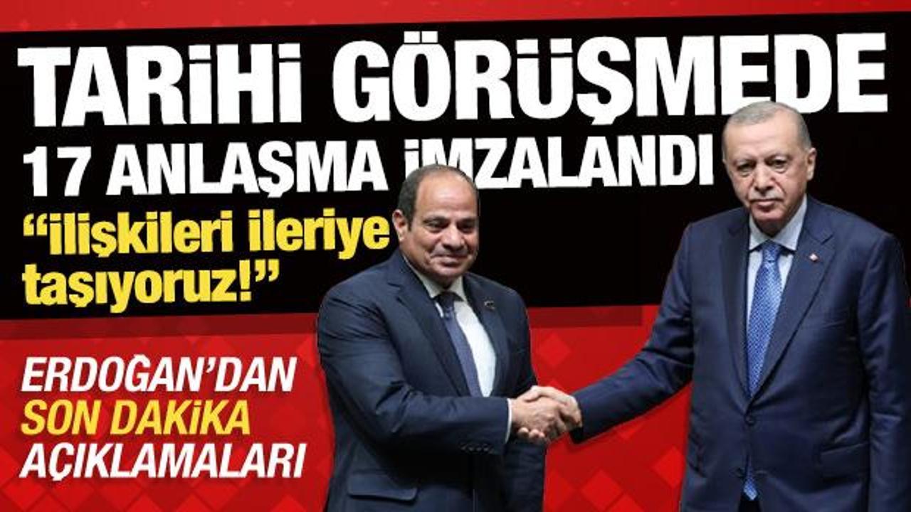 Son dakika: 17 anlaşma imzalandı! Erdoğan ile Sisi’den son dakika açıklamaları…
