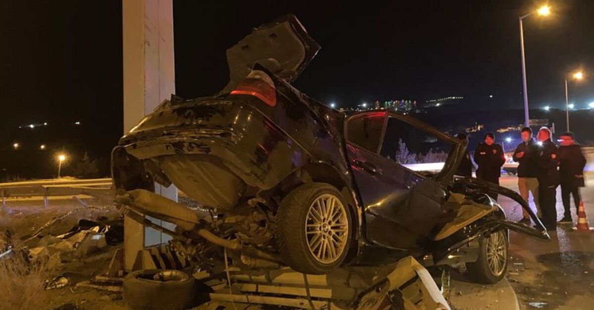 Ankara'da yön tabelası direğine çarpan otomobildeki 4 kişi öldü, 1 kişi yaralandı – Güncel haberler | Son dakika haberleri