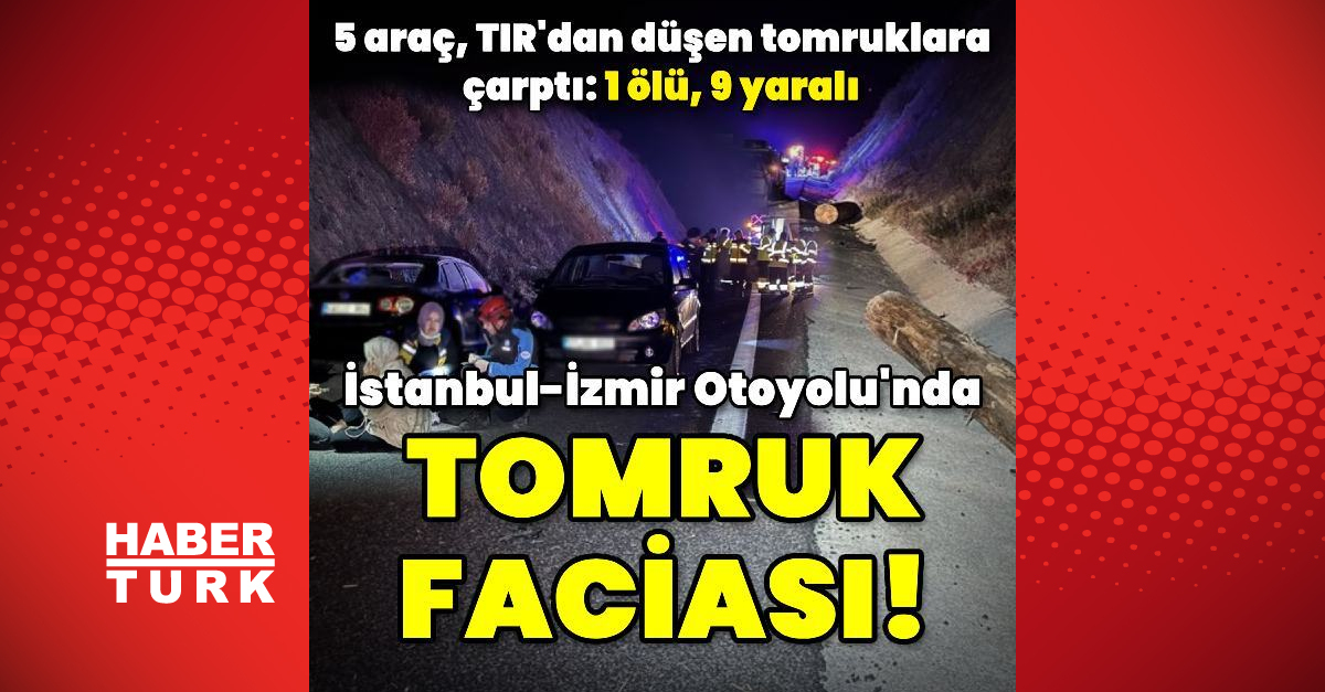 İstanbul-İzmir Otoyolu'nda tomruk faciası: 1 ölü, 9 yaralı | Son dakika haberleri