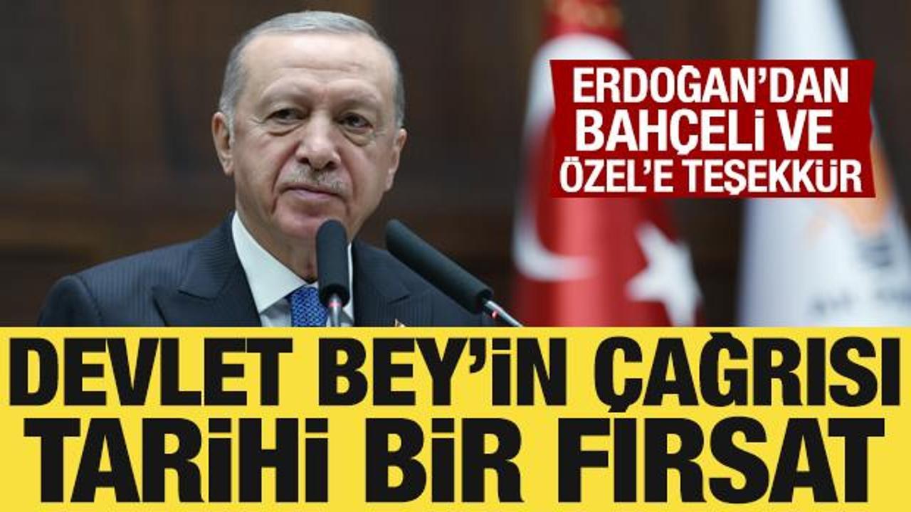 Son Dakika: Cumhurbaşkanı Erdoğan’dan Bahçeli ve Özel’e teşekkür