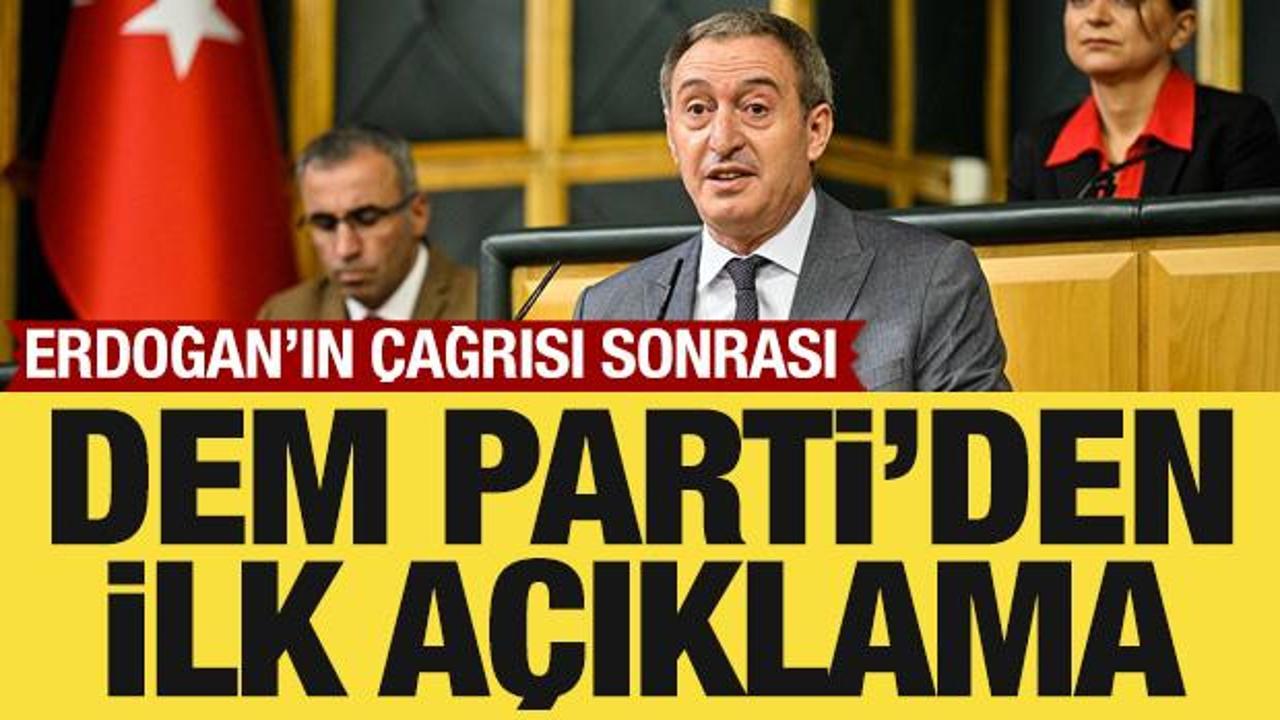 Son Dakika: DEM Parti’den Cumhurbaşkanı Erdoğan’ın çağrısı sonrası ilk açıklama