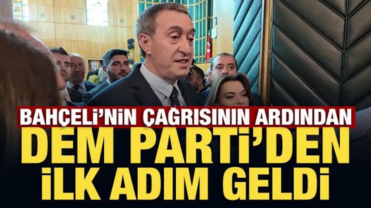 Bahçeli’nin çağrısının ardından DEM Parti’den ilk adım geldi!