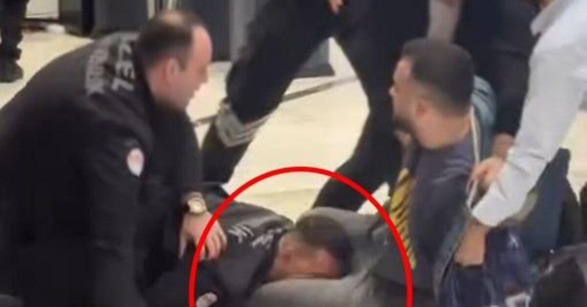 Bursa'da güvenlik görevlisinin, tartıştığı kişinin bacağını ısırdığı anlar kamerada | Son dakika haberleri