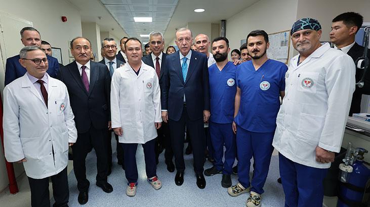 Cumhurbaşkanı Erdoğan, Bişkek Kırgız-Türk Dostluk Devlet Hastanesi’nin açılışını yaptı