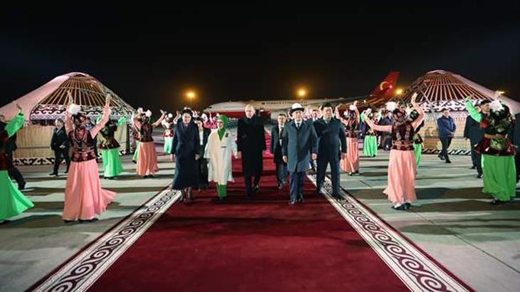 Cumhurbaşkanı Erdoğan Kırgızistan’da