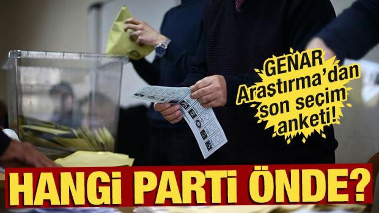 GENAR Araştırma’dan son seçim anketi! Hangi parti önde