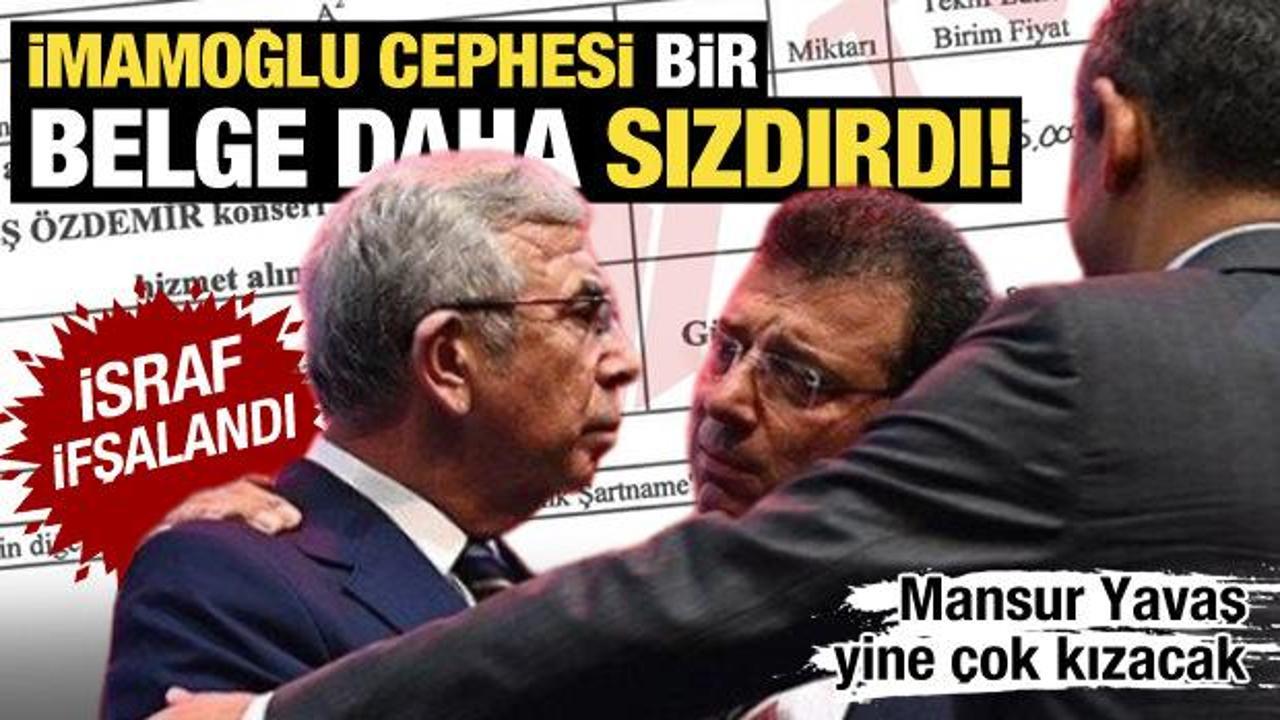 İmamoğlu cephesi bir belge daha sızdırdı: Yavaş’ın konser israfında yeni raund