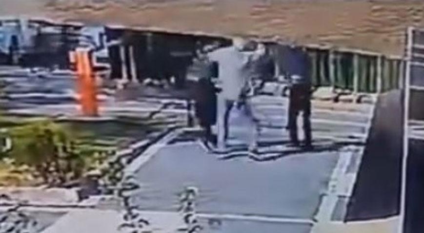 Kayseri’de akılalmaz an! Kadını tek yumrukla yere serdi