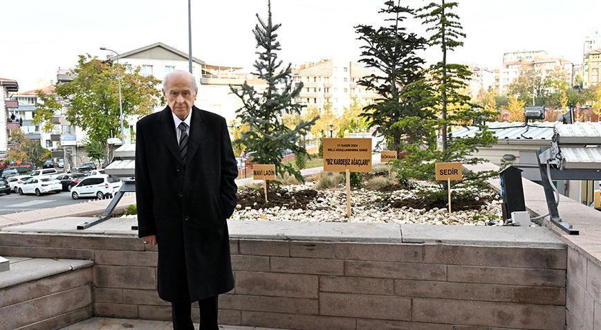 MHP Genel Merkezi önüne ‘Biz kardeşiz’ ağaçları dikildi