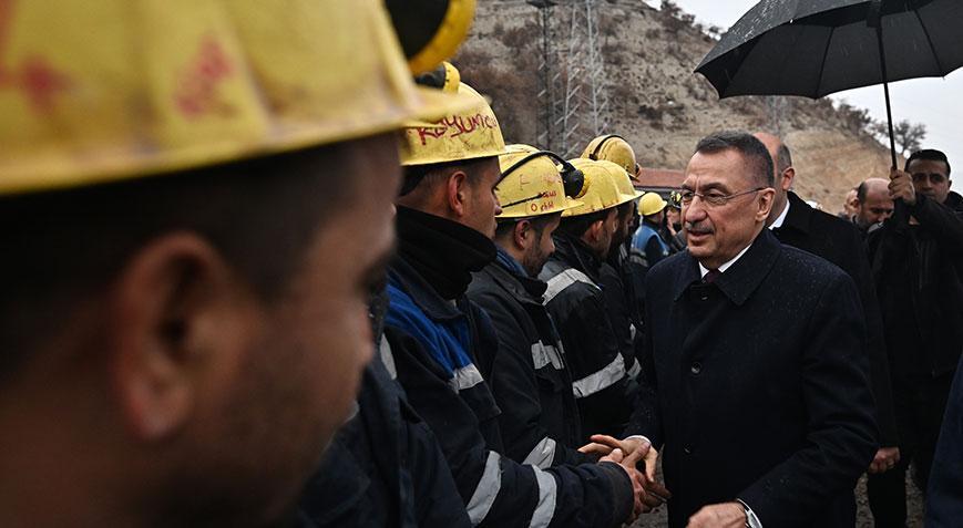 TBMM Dışişleri Komisyonu Başkanı Fuat Oktay, Çayırhan Termik Santrali’ndeki madencileri ziyaret etti