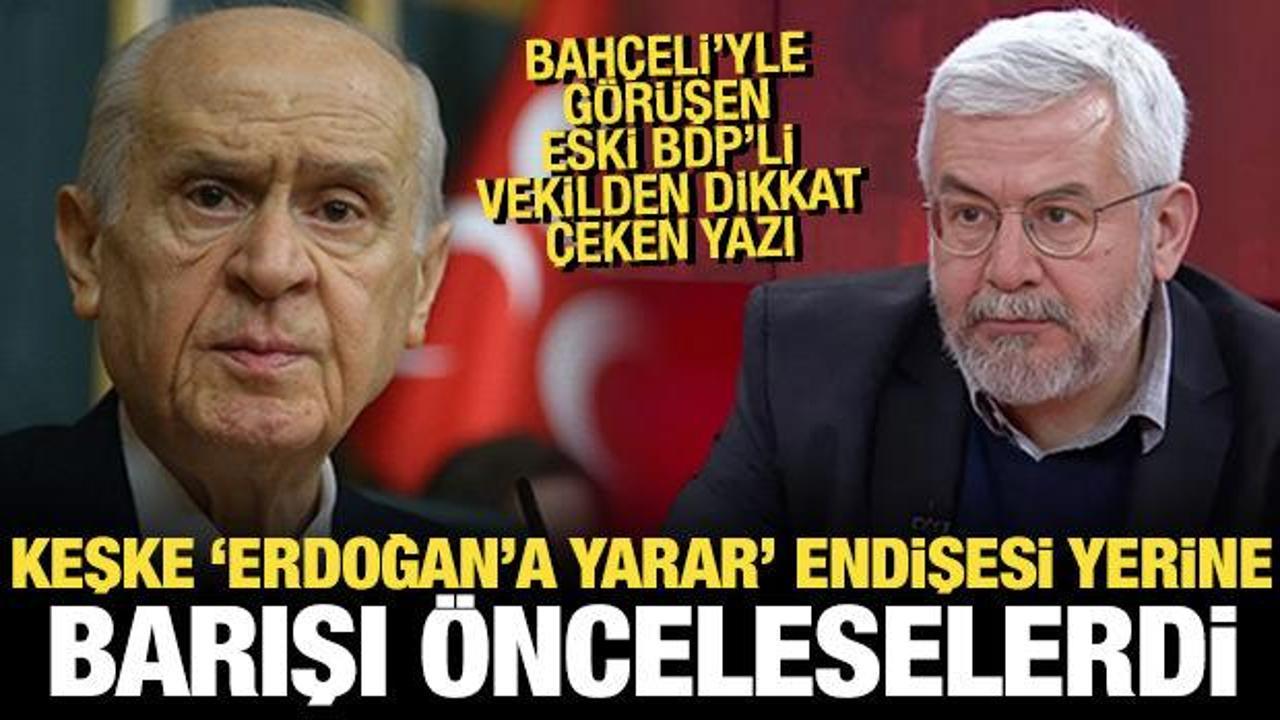 Ufuk Uras, Bahçeli’yle görüşmesinin detaylarını yazdı