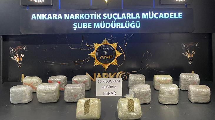 Ankara’da bir kamyonet kasasındaki buzdolabında bulundu! Tam 15 kilogram