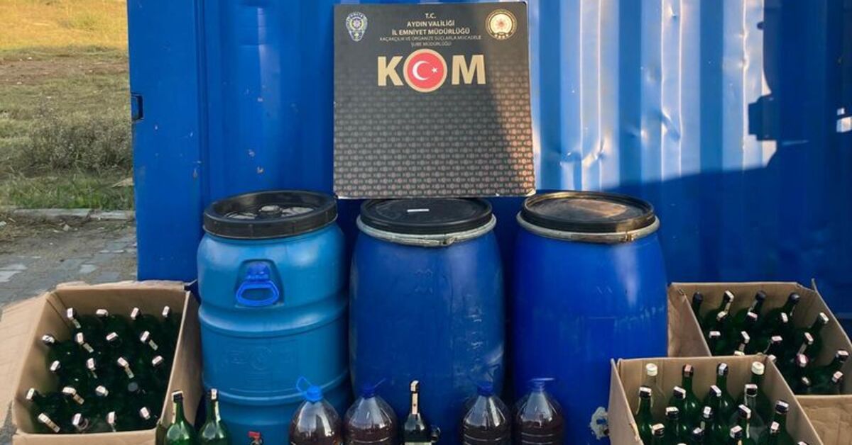 Aydın'da 374 litre 'sahte içki' ele geçirildi: 3 gözaltı – Güncel haberler