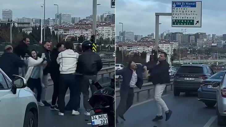 Bakırköy’de sürücülerin yol kavgası