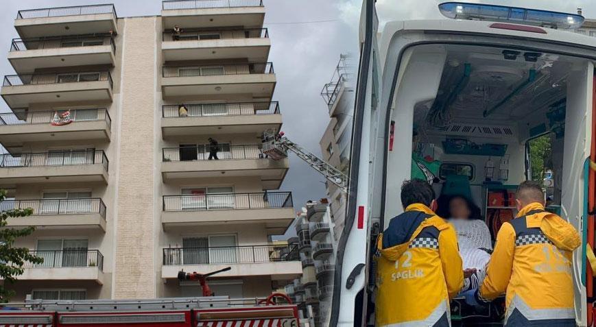 Balkondan eşyaları fırlattı! Sinir krizi geçiren kadın mahalleyi ayağa kaldırdı