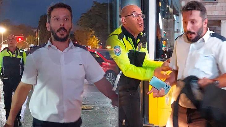 Beşiktaş’ta akılalmaz anlar! Otobüs şoförü yolcuya sinirlenip araçtan indi