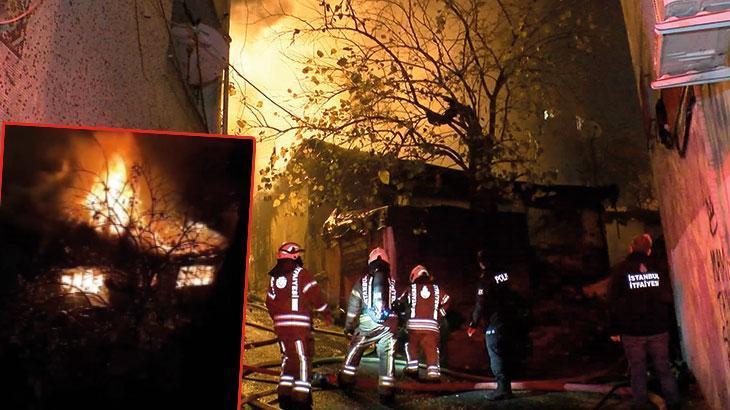 Beyoğlu’nda gecekonduda çıkan yangın paniğe sebep oldu