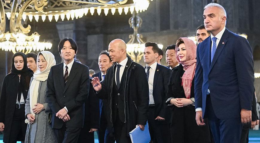 Japonya Veliaht Prens ve Prensesi Ayasofya’yı ziyaret etti