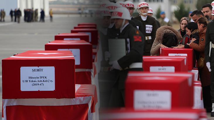 Şehitlerin cenazeleri memleketlerine uğurlandı! Gözyaşları sel oldu