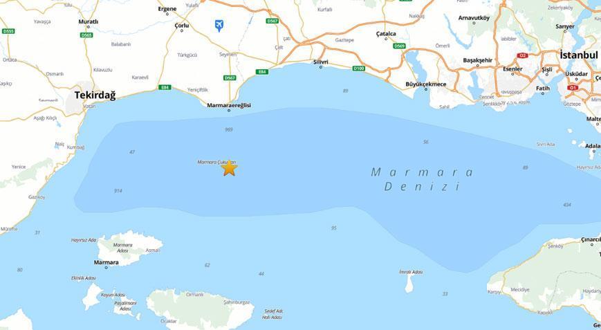 SON DAKİKA DEPREM HABERLERİ: Marmara Denizi’nde 3.5 büyüklüğünde deprem
