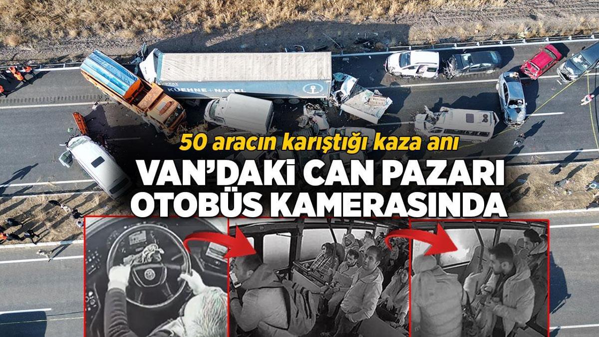 Son Dakika Van Erciş Trafik Kazası Haberleri: Van kaza trafik kazası otobüs kamerasında! Şoför faciayı önledi, çığlık sesleri yükseldi