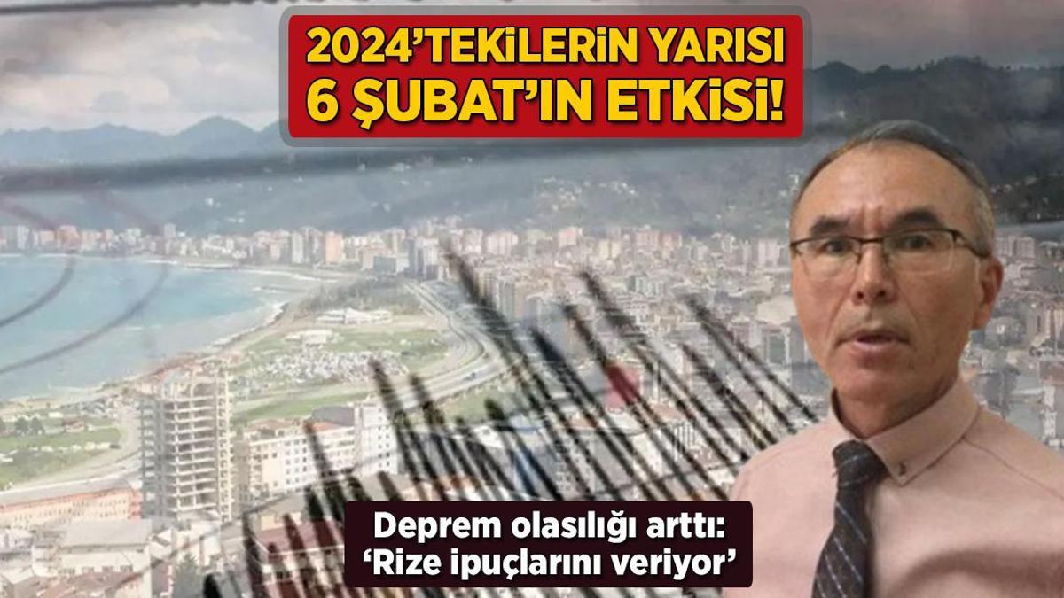 2024’tekilerin yarısı 6 Şubat’ın etkisi! Deprem olasılığı arttı: ‘Rize ipuçlarını veriyor’