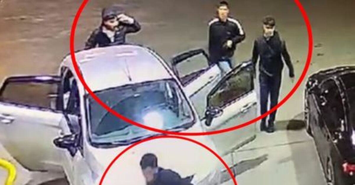 Akaryakıt istasyonunda husumetlilerini darbederek kaçırdılar; o anlar kamerada – Güncel haberler