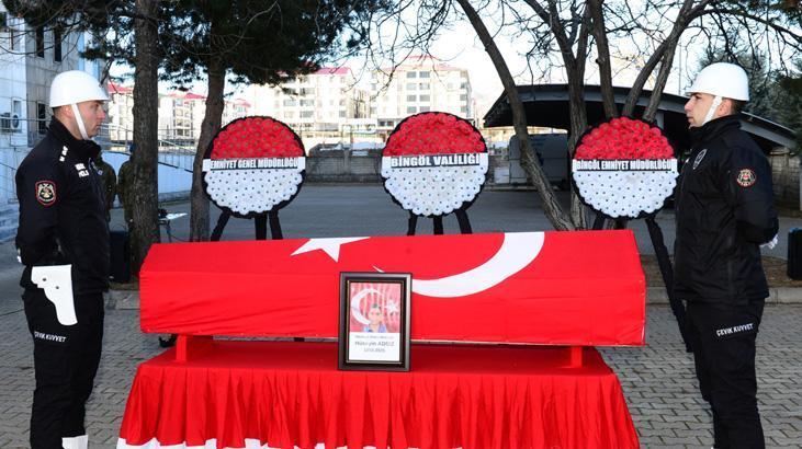 Bingöl’de vefat eden polis memuru için cenaze töreni düzenlendi