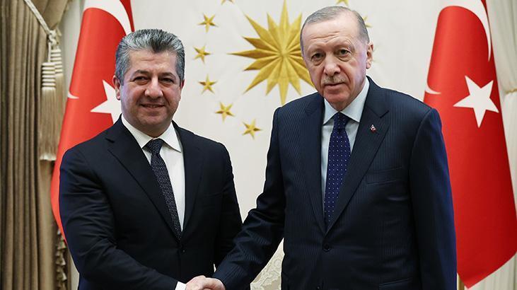 Cumhurbaşkanı Erdoğan IKBY Başbakanı Barzani’yi kabul etti