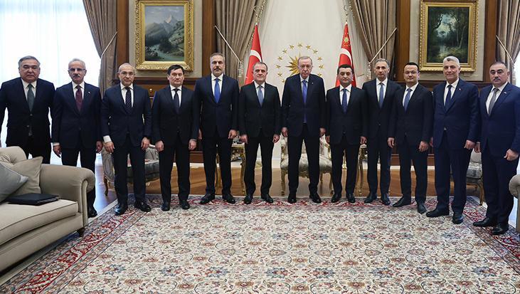 Cumhurbaşkanı Erdoğan, Özbekistan ve Azerbaycan bakanlarını kabul etti