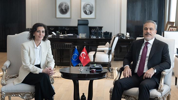 Dışişleri Bakanı Hakan Fidan, AB Komisyonu Üyesi Lahbib’i kabul etti