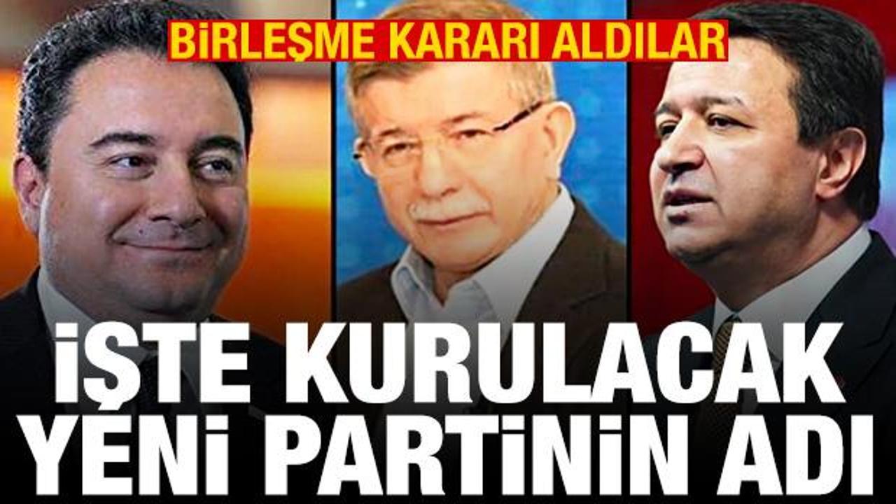 Gelecek, Saadet ve DEVA’dan birleşme kararı: Kurulan yeni grubun adı belli oldu
