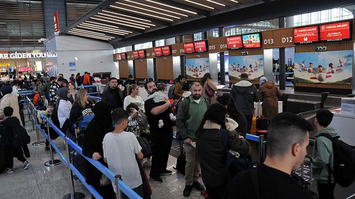 İstanbul Havalimanı’nda sömestr tatili yoğunluğu