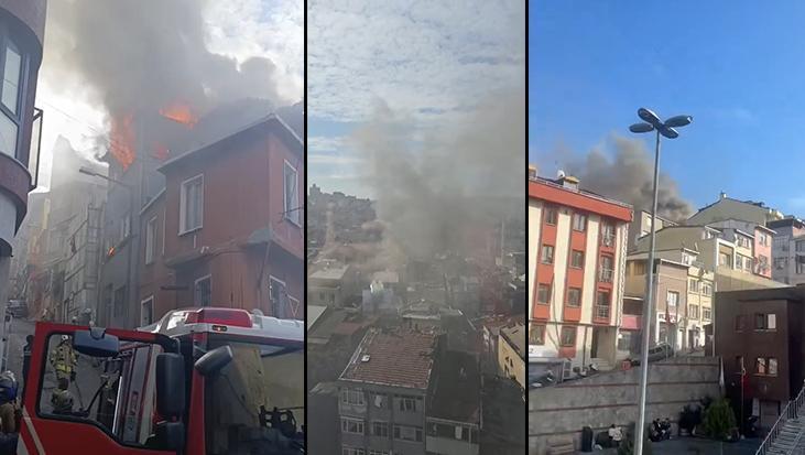 Son dakika: Beyoğlu’nda 3 katlı binada yangın
