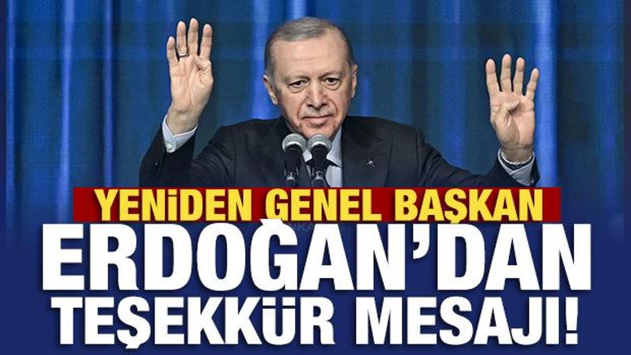 AK Parti’de kongre heyecanı! Erdoğan’dan teşekkür konuşması