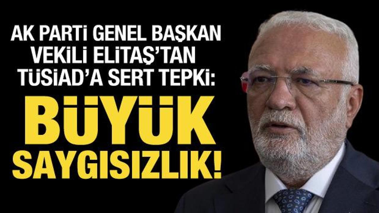 AK Partili Mustafa Elitaş’tan TÜSİAD’a tepki: Büyük saygısızlık!